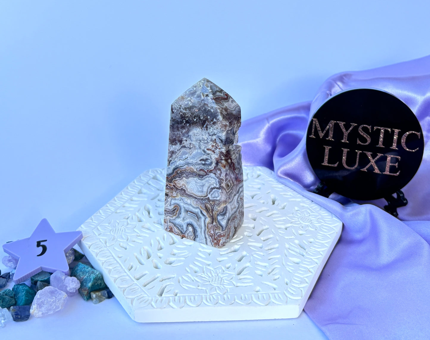 Crazy Lace Agate Tower