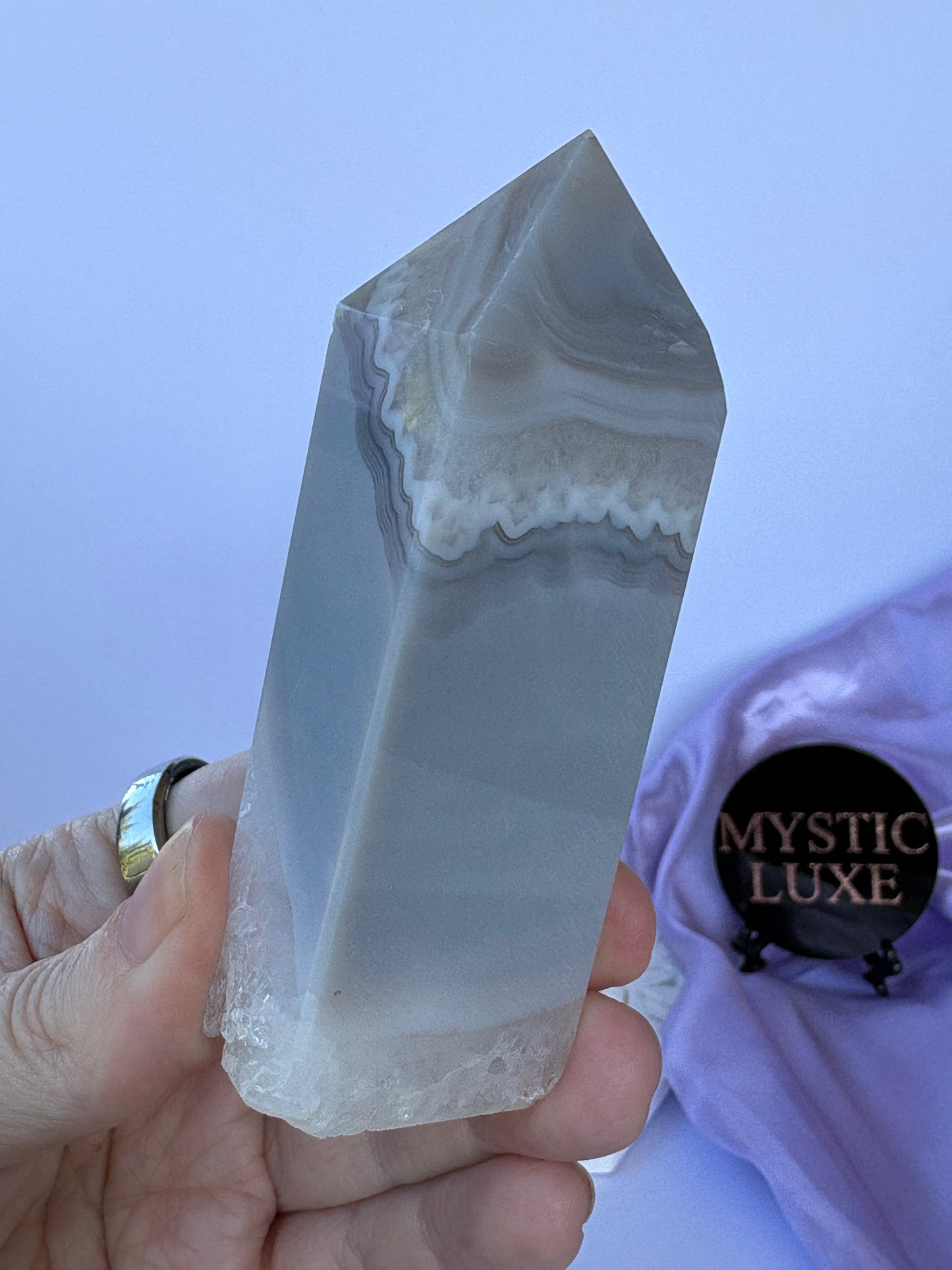 Druzy Agate Towers - Blue