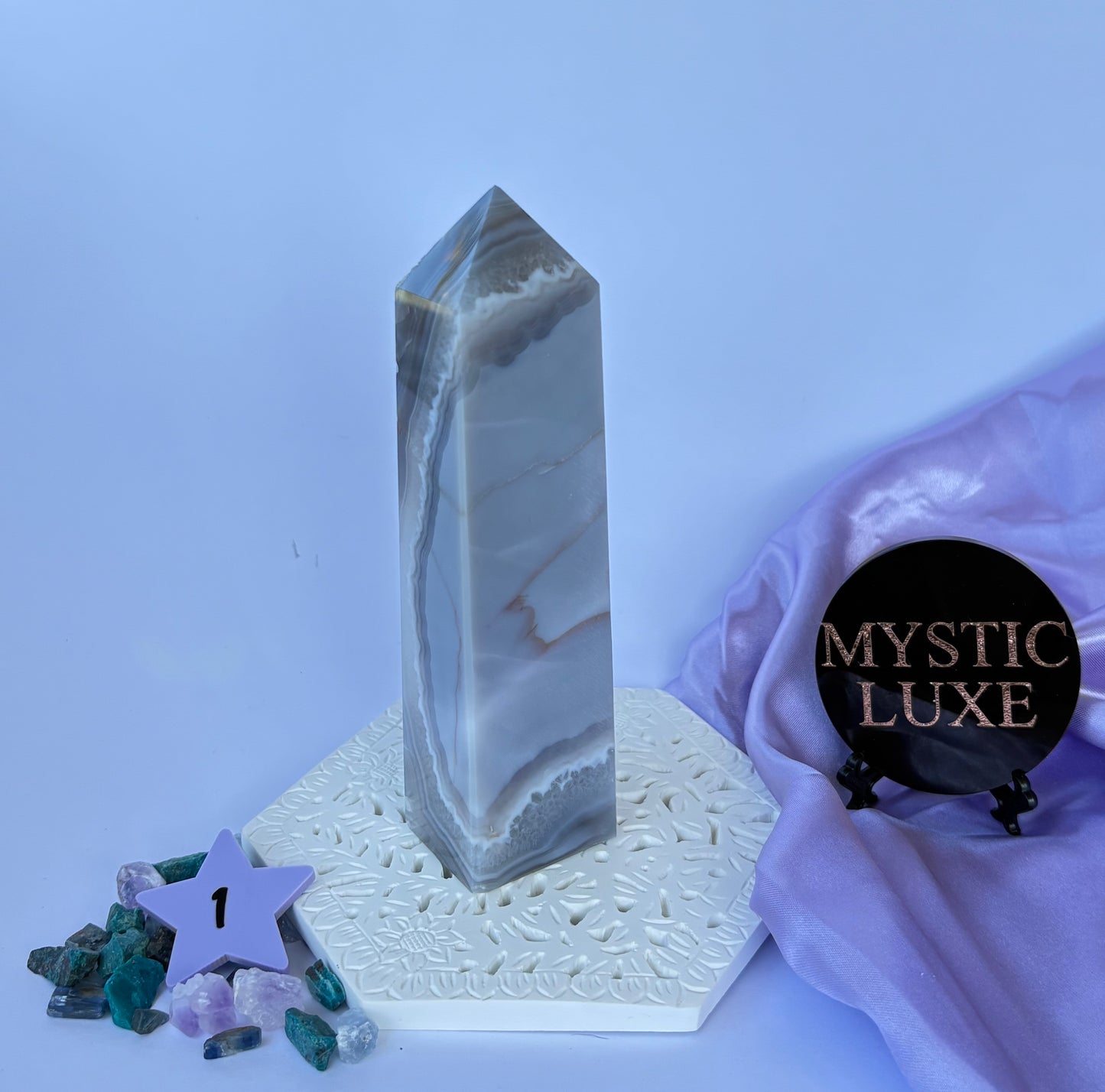 Druzy Agate Towers - Blue