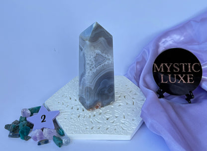 Druzy Agate Towers - Blue