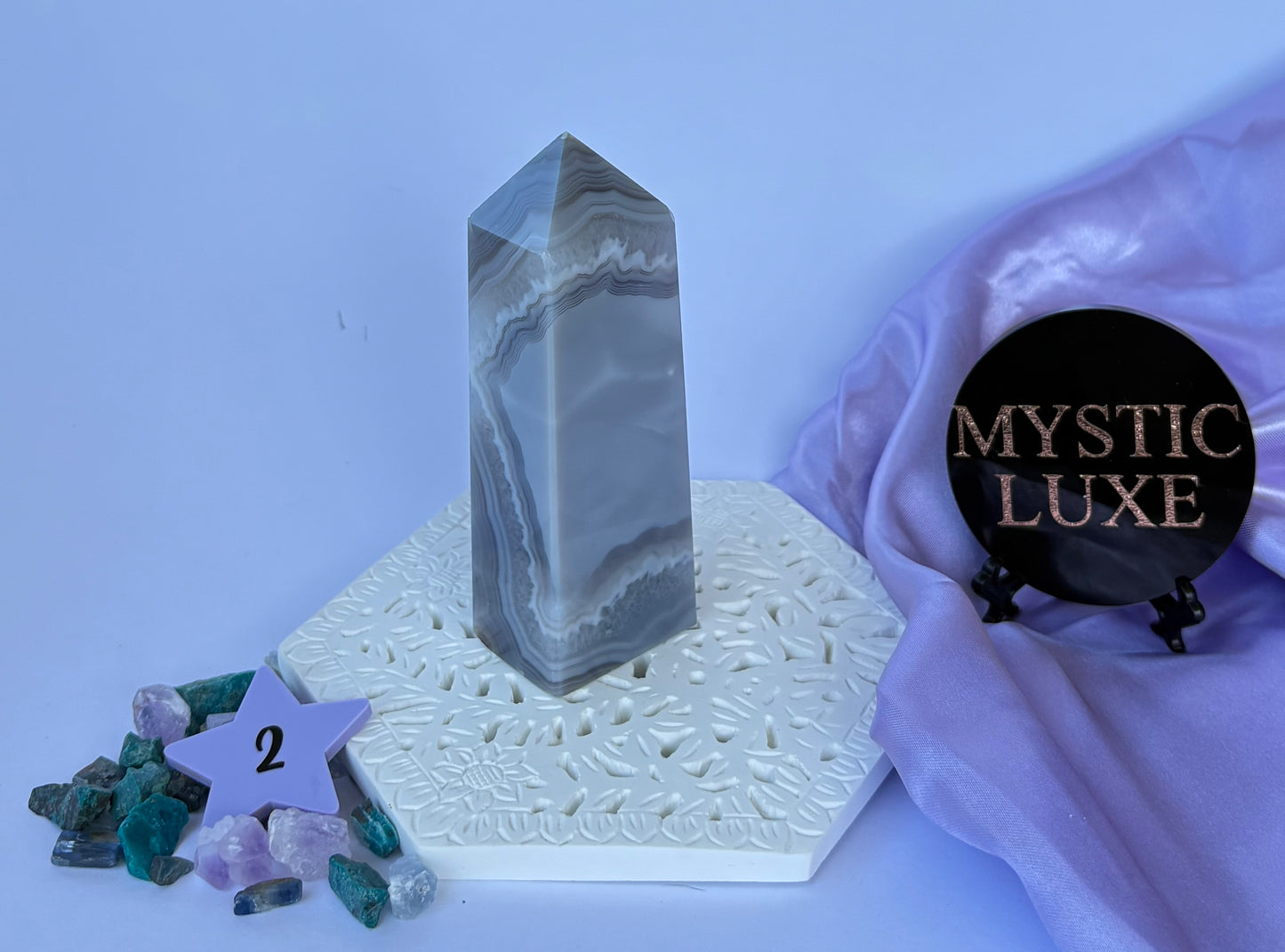 Druzy Agate Towers - Blue