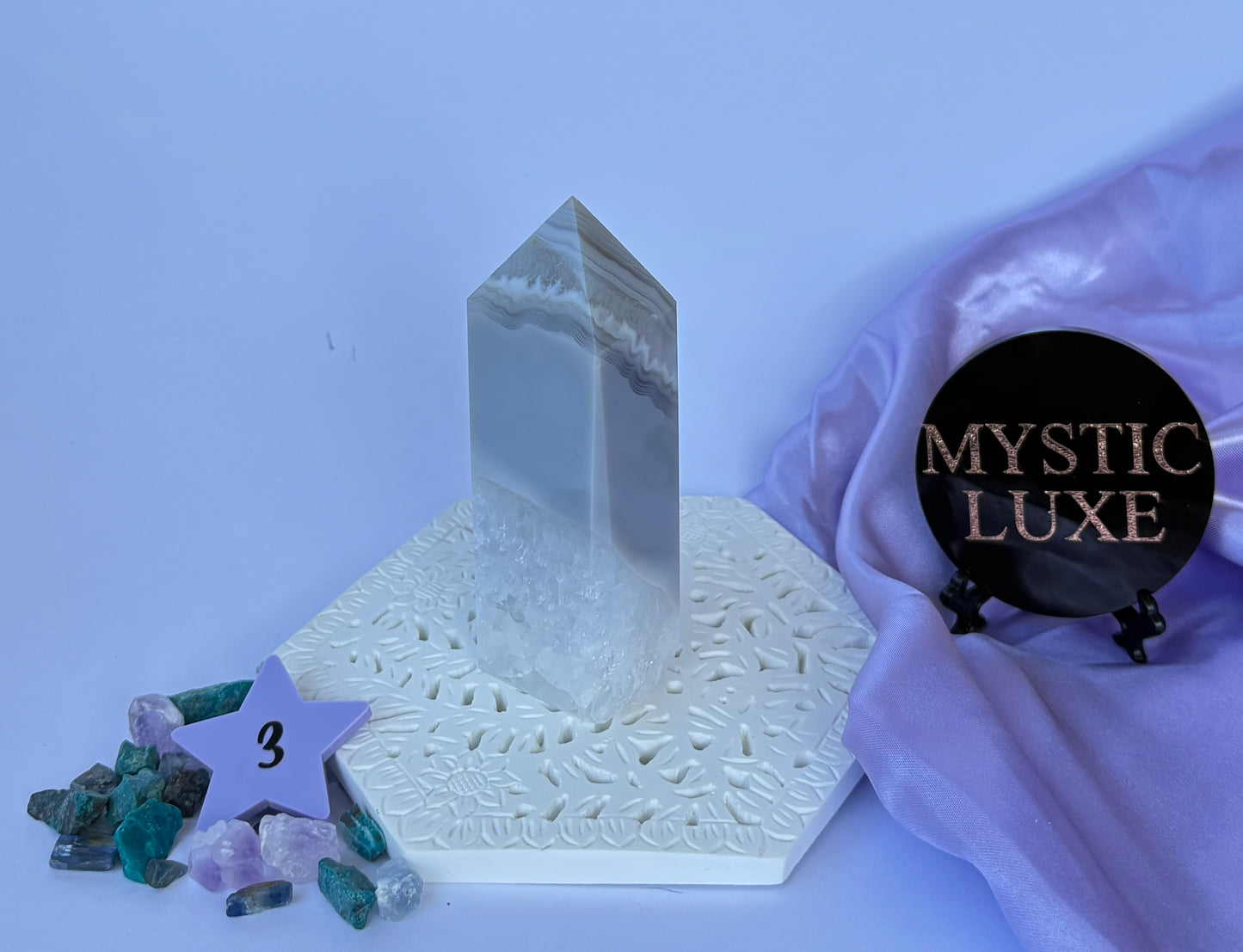 Druzy Agate Towers - Blue