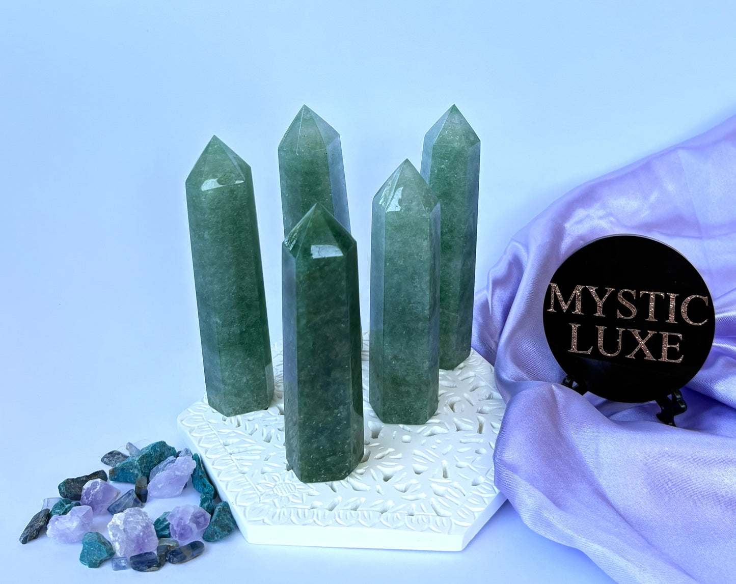 Green Strawberry Quartz Towers