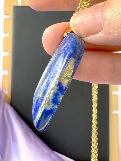 Lapis Lazuli rhombus - Gold