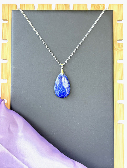 Lapis lazuli oval -Silver