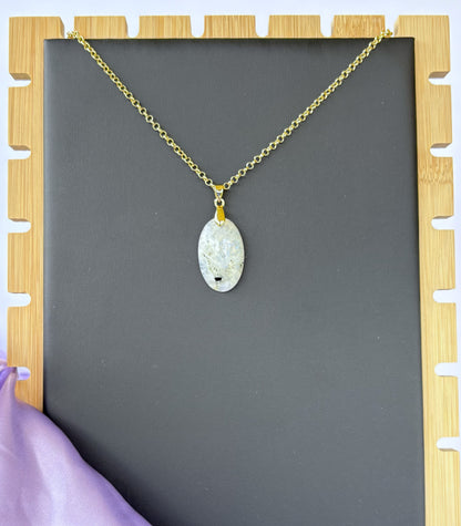 Rainbow Moonstone Oval- Gold