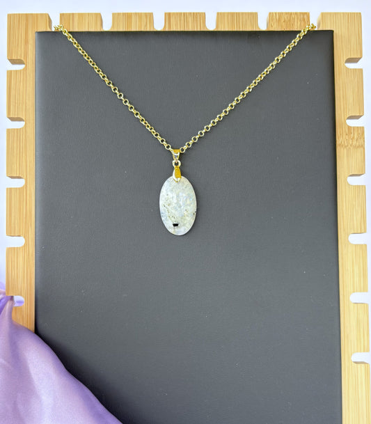 Rainbow Moonstone Oval- Gold