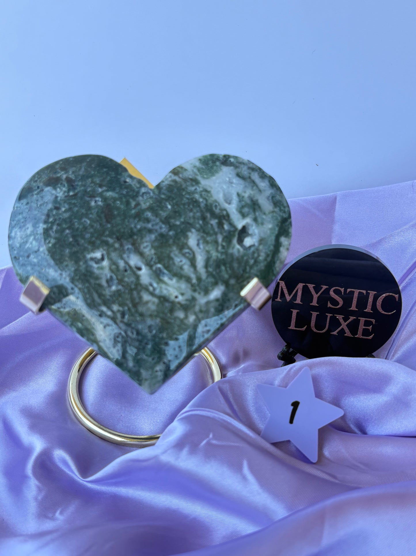 Moss Agate Hearts