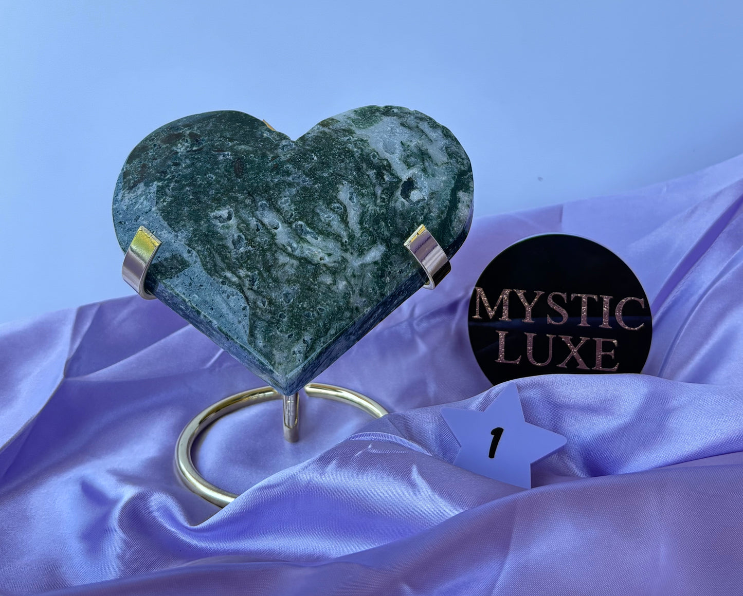 Moss Agate Hearts