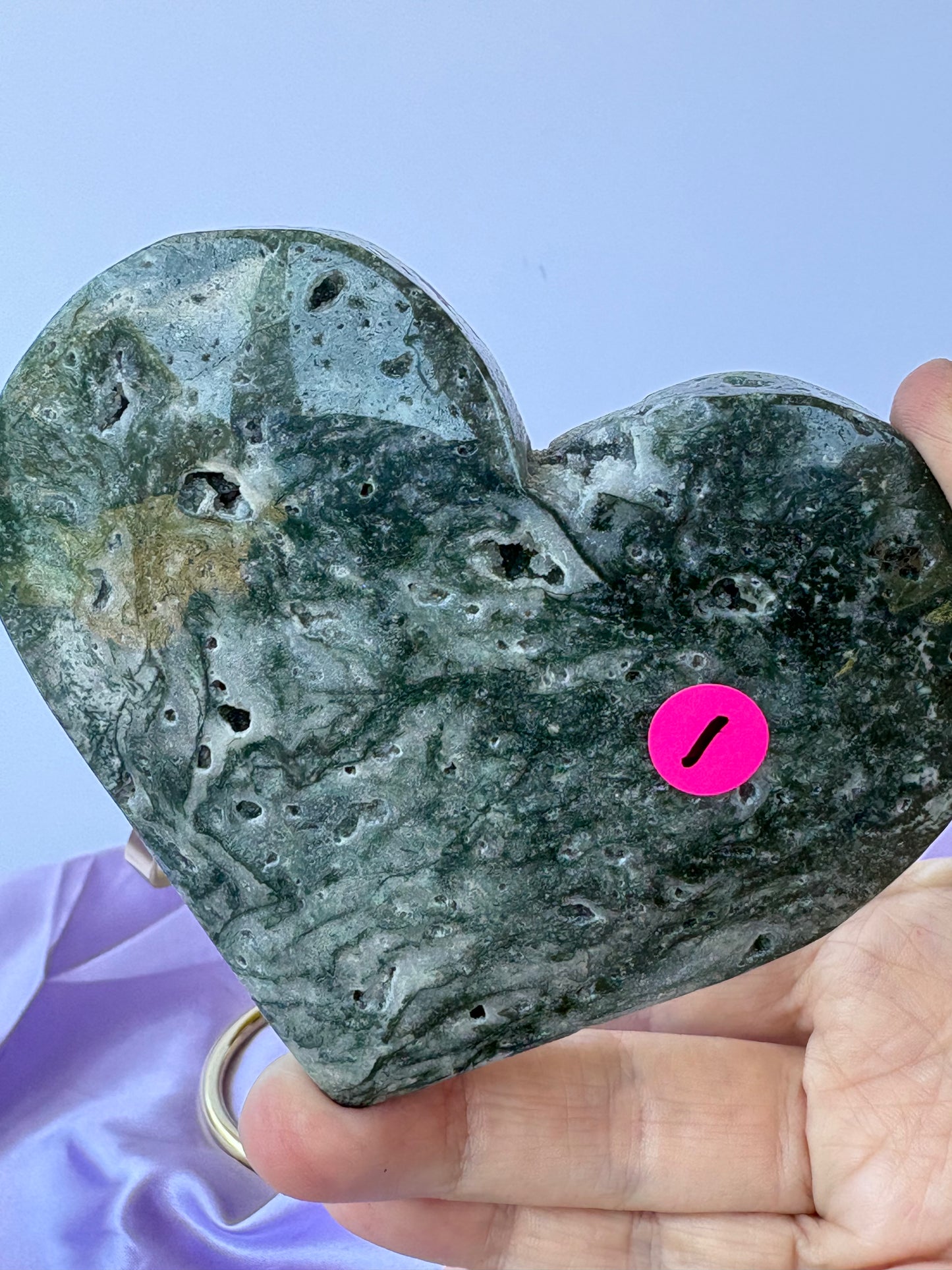 Moss Agate Hearts
