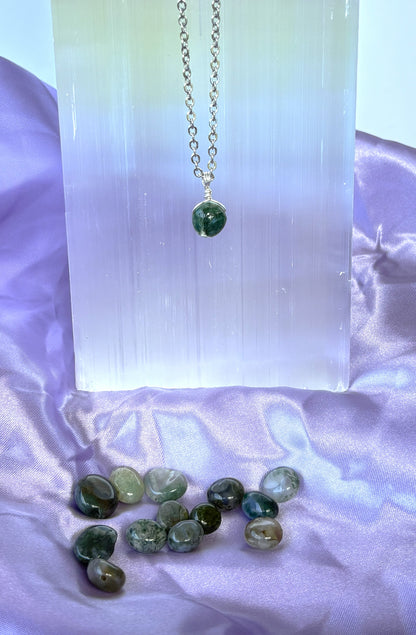 Moss Agate Teardrop