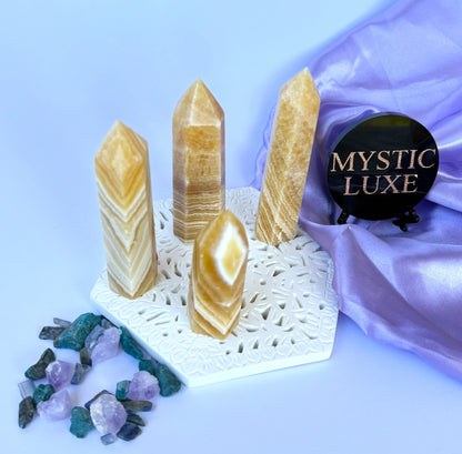 Orange Calcite Towers