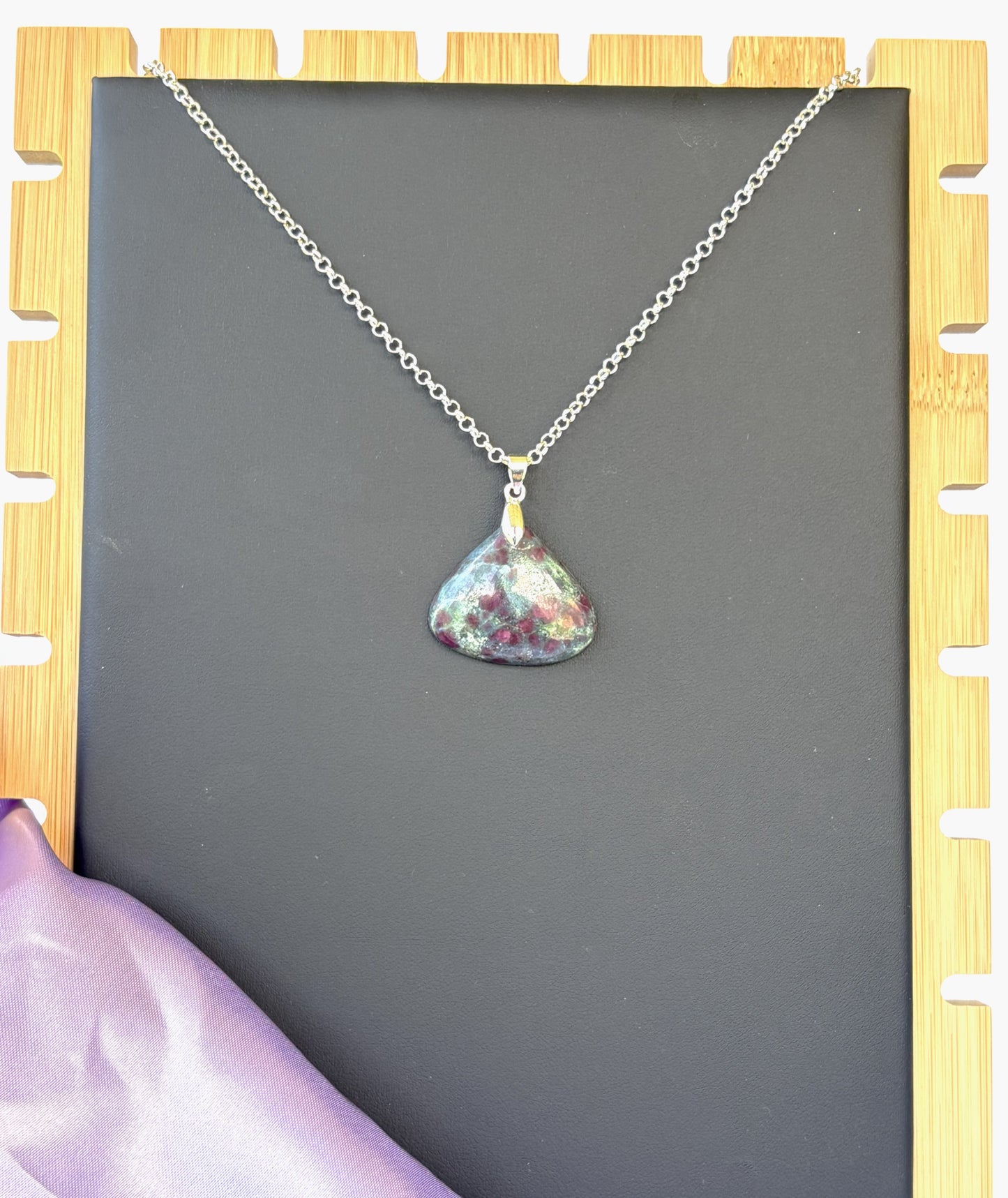 Ruby Kyanite Teardrop -Silver