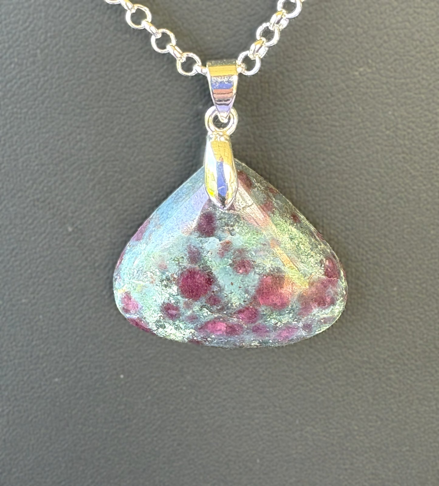 Ruby Kyanite Teardrop -Silver