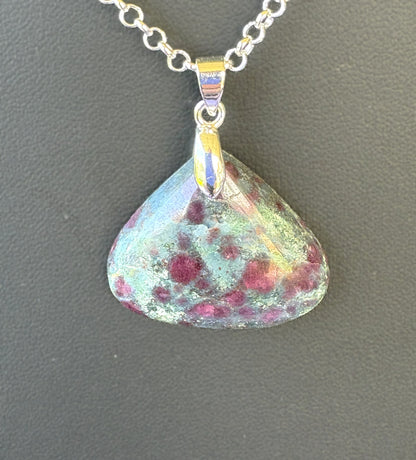 Ruby Kyanite Teardrop -Silver