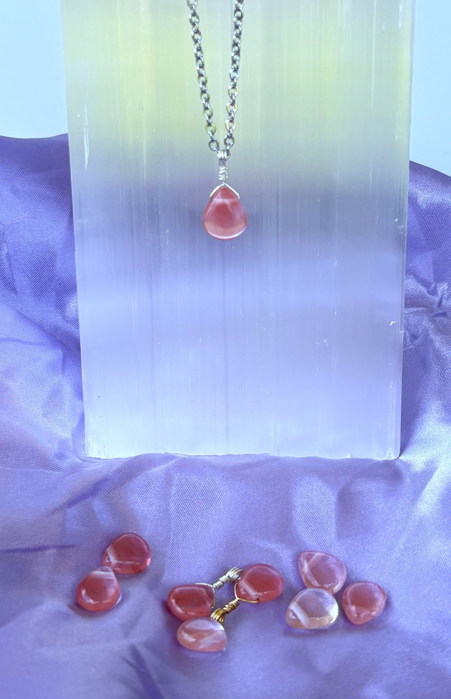 Strawberry Quartz Teardrop