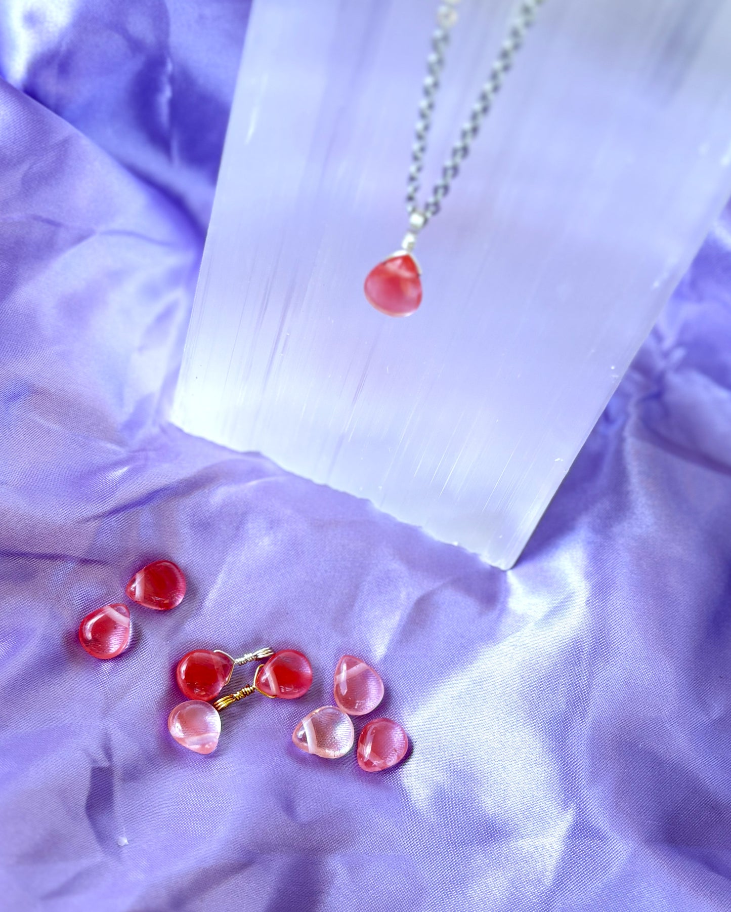 Strawberry Quartz Teardrop